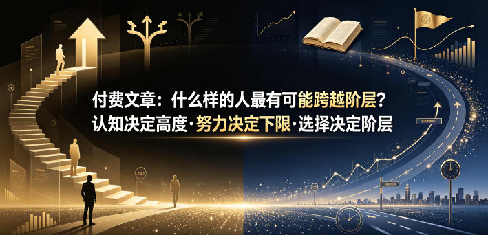 付费文章：什么样的人最有可能跨越阶层？认知决定高度·努力决定下限·选择决定阶层-赚钱驿站