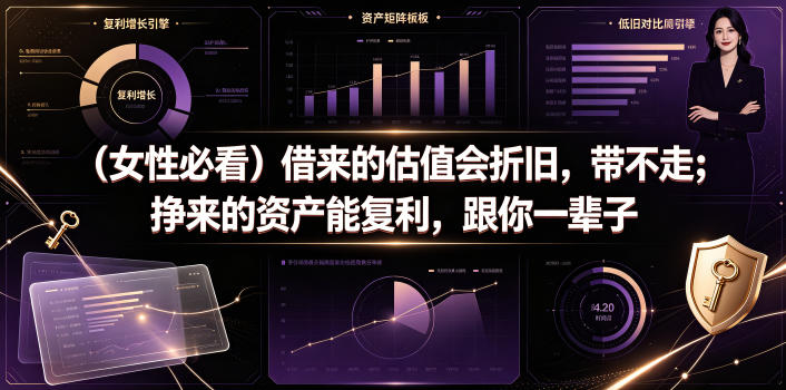 付费文章：（女性必看）借来的估值会折旧，带不走；挣来的资产能复利，跟你一辈子-赚钱驿站