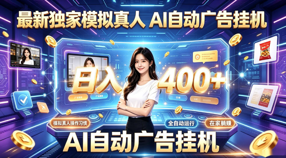 最新独家模拟真人，AI自动挂号挂G，日入400+，全程全自动运行，无需人工【揭秘】-赚钱驿站