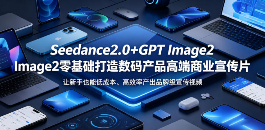 Seedance2.0+GPT Image2零基础打造数码产品高端商业宣传片，让新手也能低成本、高效率产出品牌级宣传视频-赚钱驿站