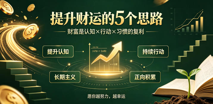 付费文章：提升财运的5个思路——财富是认知x行动x习惯的复利，愿你越努力，越幸运-赚钱驿站