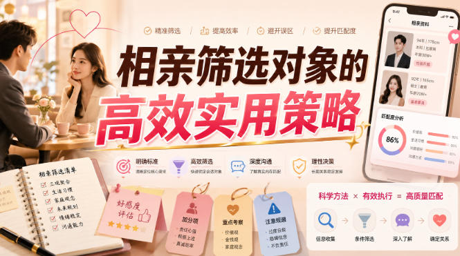 付费文章：相亲筛选对象的高效实用策略-赚钱驿站