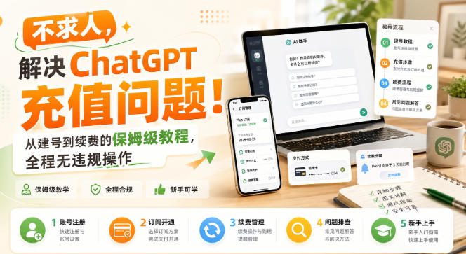 不求人，解决ChatGPT充值问题！从建号到续费的保姆级教程，全程无违规操作-赚钱驿站