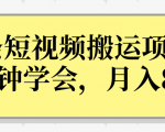 操作性非常强的头条号短视频搬运项目,3分钟学会,轻松月入8000+-赚钱驿站