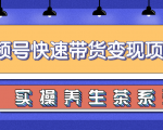 柚子视频号带货实操变现项目，零基础操作养身茶月入10000+-赚钱驿站