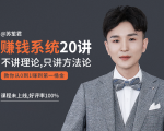 苏笙君的赚钱系统20课 教你从0到1赚到你的第一桶金(不讲理论,只讲方法论)-赚钱驿站
