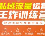 私域流量运营王炸训练营:全网引流+裂变涨粉+私域运营+高效成交-赚钱驿站