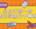清和行记引流训练营:小白不到一周便能日引流几十精准粉-赚钱驿站