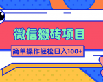 微信搬砖项目，简单几步操作即可轻松日入100+【批量操作赚更多】-赚钱驿站