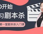 红娘子·从0开始学习剧本杀,你的第一堂剧本杀入门课 简单易懂 市场需求大-赚钱驿站