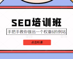 SEO培训班课程,手把手教你做出一个权重6的例站,价值8000元-赚钱驿站