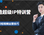 超级IP特训营：表演表达、高效输出优质短视频运营技巧，价值999元-赚钱驿站
