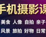 手机摄影一次学透,教程内容包括:美食、人像、自拍、风景、好物等-赚钱驿站