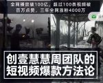 创壹慧慧周短视频爆款方法论,让你快速入门、少走弯路、节省试错成本-赚钱驿站