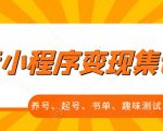 抖音小程序变现集训课,养号、起号、书单、趣味测试、视频剪辑,全套流程-赚钱驿站