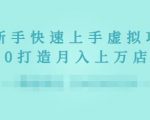 2022年虚拟项目实战指南，新手从0打造月入上万店铺-赚钱驿站