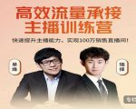 高效流量承接主播训练营：快速提升主播能力,实现100万销售直播间-赚钱驿站