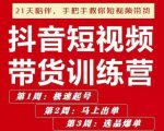 李鲆·抖短音视频带货练训营第五期,手把教手你短视带频货,听照话做,保证出单-赚钱驿站