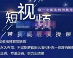 吴Sir·短视频带货底层实操课,教你如何选爆品、了解获短视频流量密码,正确起号-赚钱驿站