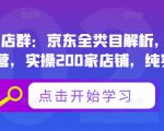 贝千电商店群:京东全类目解析,京东店群专业运营,实操200家店铺,纯实战经验-赚钱驿站
