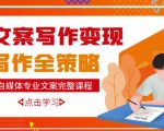 自媒体专业文案写作变现,月入10W+写作策略,教你从零开始学写作-赚钱驿站