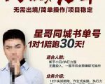 星哥同城教育书单号课程,无需出境简单操作项目稳定-赚钱驿站