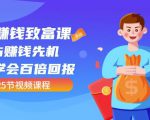 【全网最火】小白赚钱致富课:抢占赚钱先机快速学会百倍回报(25节视频)-赚钱驿站