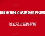 跨境电商独立站高效运行训练营,独立站全链路拆解-赚钱驿站