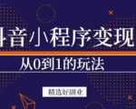商梦网校-抖音小程序一个能日入300+的副业项目,变现、起号、素材、剪辑-赚钱驿站