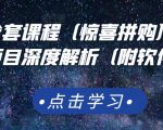 京东撸货全套课程(惊喜拼购),京东撸货项目深度解析(附软件)-赚钱驿站