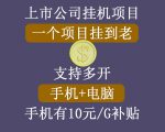 正规挂机项目,支持手机电脑一起挂,支持虚拟机多开,可以挂到老-赚钱驿站
