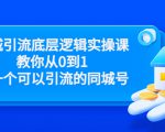 同城引流底层逻辑实操课,教你从0到1做一个可以引流的同城号(价值4980)-赚钱驿站