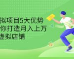 拆解虚拟项目5大优势，0基础教你打造月入上万虚拟店铺（无水印）-赚钱驿站