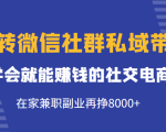 玩转微信社群私域带货，学会就能赚钱的社交电商，在家兼职副业再挣8000+-赚钱驿站