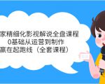 独家精细化影视解说全盘课程，0基础从运营到制作，赢在起跑线（全套课程）-赚钱驿站