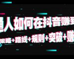 普通人如何在抖音赚到钱：策略 路线 规则 突破 赚钱（10节课）-赚钱驿站