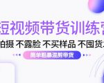 短视频带货训练营：不拍摄 不露脸 不买样品 不囤货发货 简单粗暴混剪带货（第三期）-赚钱驿站