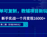 简单可复制,教辅项目新玩法,新手实战一个月变现16000+(第二期)-赚钱驿站