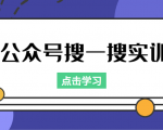 公众号搜一搜实训，收录与恢复收录、 排名优化黑科技，附送工具（价值998元）-赚钱驿站