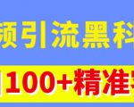视频引流黑科技玩法，不花钱推广，视频播放量达到100万+，每日100+精准客源-赚钱驿站
