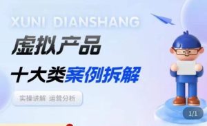 虚拟产品项目拆解课,十大类案例拆解分析运营玩法-赚钱驿站