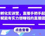 直播孵化实训营,直播手把手起号,赋能有实力想赚钱的直播团队-赚钱驿站