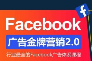 Facebook广告营销体系化教程,Facebook广告金牌营销2.0,行业最全的Facebook广告体系课程-赚钱驿站