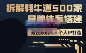 牛牛·500家餐饮品牌搭建&短视频深度解析,拆解牦牛道500家品牌体系搭建-赚钱驿站