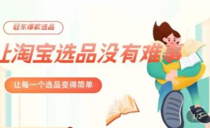 冠东·爆款店铺淘系爆款选品方法,23年从选品开始,一个好的选品思路决定于你是否盈利-赚钱驿站