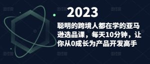 聪明的跨境人都在学的亚马逊选品课,每天10分钟,让你从0成长为产品开发高手-赚钱驿站
