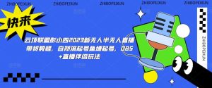 云顶联盟彭小四2023新无人半无人直播带货教程,自然流起号鱼塘起号,OBS+直播伴侣玩法-赚钱驿站