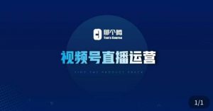 那个腾·视频号直播运营,视频号直播推流逻辑/流量渠道解析/直播起号攻略/直播实操技巧-赚钱驿站