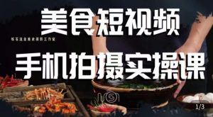 烁石·美食视频手机拍摄实操课,美食摄影理论、手机拍摄相关设置、剪辑调色、布光原理等内容-赚钱驿站