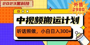 外面卖2980元2023黑科技操作中视频撸收益,听话照做小白日入300+-赚钱驿站